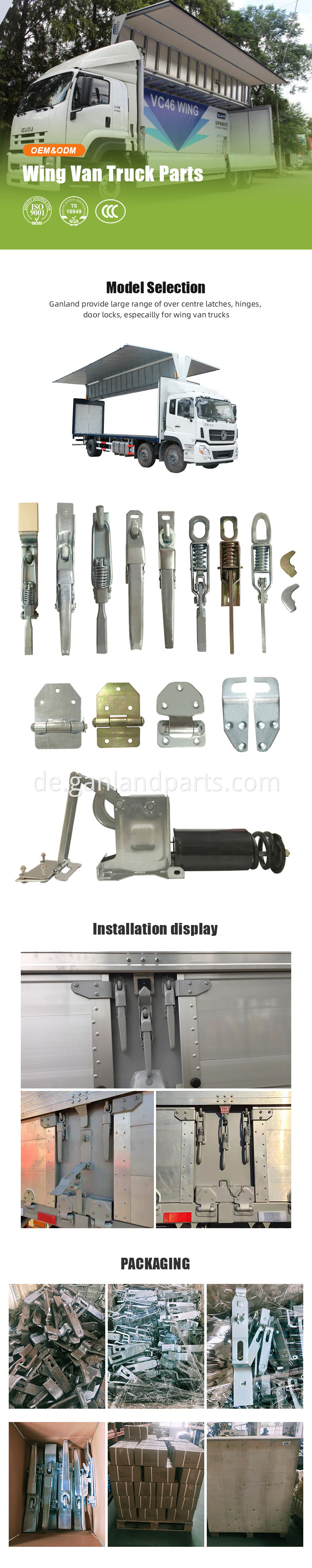 wing van truck parts